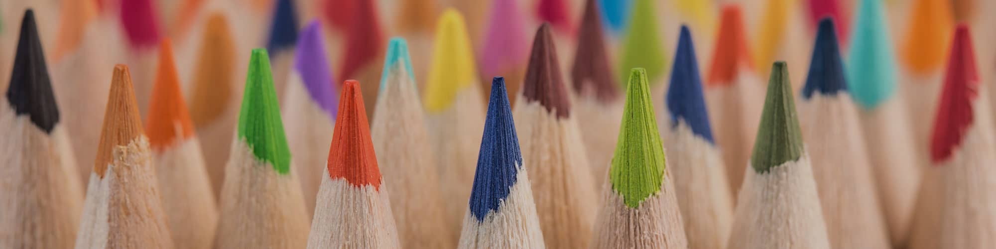 Set of coloured pencils