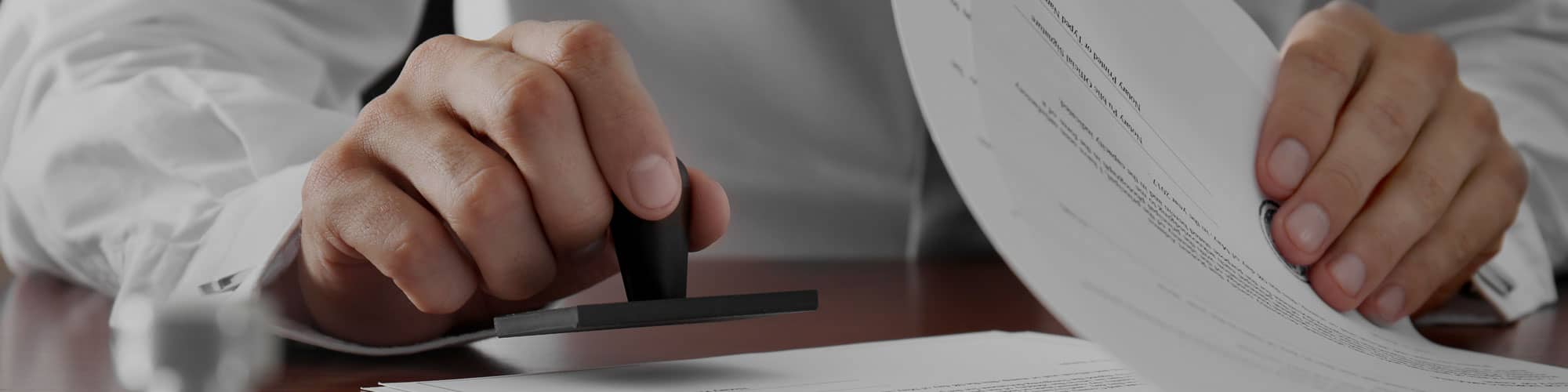 Solicitor stamping Will