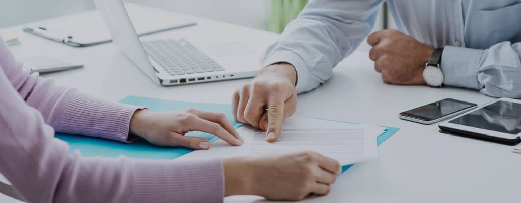 Solicitor meeting with client